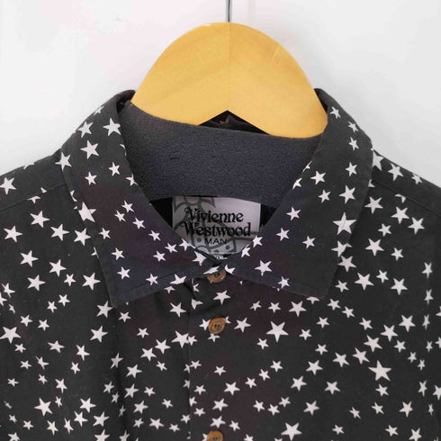 ヴィヴィアンウエストウッドマン Vivienne Westwood MAN オーブ刺繍ロゴ 星柄 ロングスリーブシャツ メンズ 48