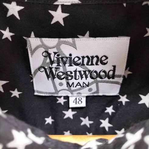 ヴィヴィアンウエストウッドマン Vivienne Westwood MAN オーブ刺繍ロゴ 星柄 ロングスリーブシャツ メンズ 48