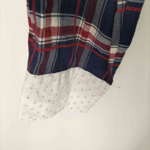 ヴィヴィアンウエストウッドマン Vivienne Westwood MAN オーブ刺繍ロゴ タータンチェック アシンメトリーシャツ メンズ 50