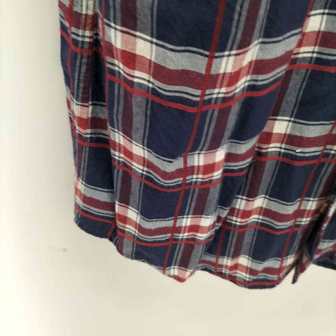 ヴィヴィアンウエストウッドマン Vivienne Westwood MAN オーブ刺繍ロゴ タータンチェック アシンメトリーシャツ メンズ 50