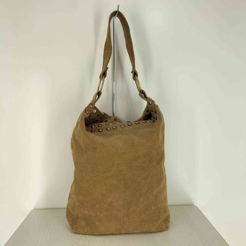 GEN RIGO  スタッズ ミニポーチ付き スウェード ワンショルダーバッグ レディース