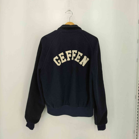ホロウェイ HOLLOWAY 70-80s USA製 GEFFEN バックパッチデザイン ウールメルトン ジップアップ ブルゾン メンズ M