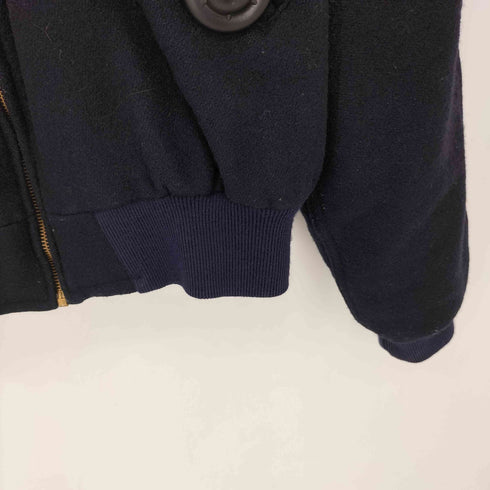 ホロウェイ HOLLOWAY 70-80s USA製 GEFFEN バックパッチデザイン ウールメルトン ジップアップ ブルゾン メンズ M