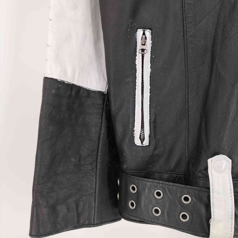 スティールブラウン STEEL BROWN 羊革 バイカラー レザージャケット メンズ
