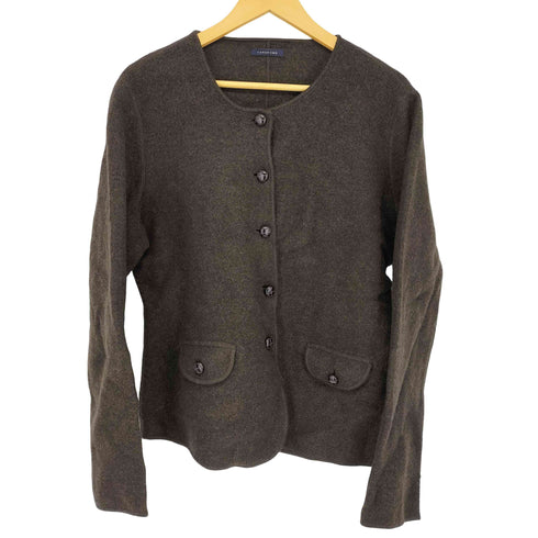 ランズエンド LANDS END クルミボタン ウールカーディガン レディース