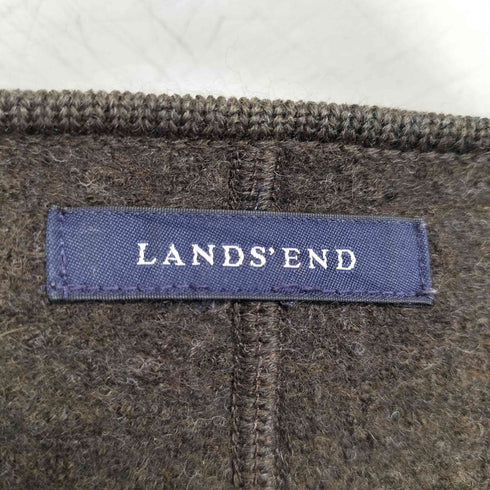 ランズエンド LANDS END クルミボタン ウールカーディガン レディース