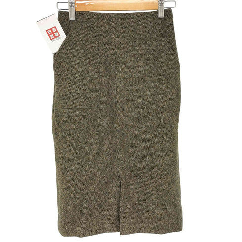 ニジュウサンク 23区 MOON生地 ヘリンボーンツイードタイトスカート レディース  30