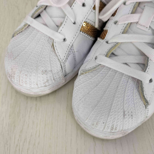 アディダスオリジナルス adidas Originals Superstar White Gold Sequins レディース JPN:24