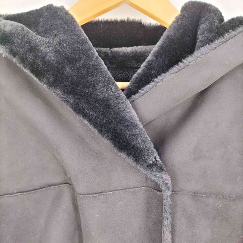 アツロウタヤマ ATSURO TAYAMA フェイクムートン フーデッドジャケット レディース JPN:L