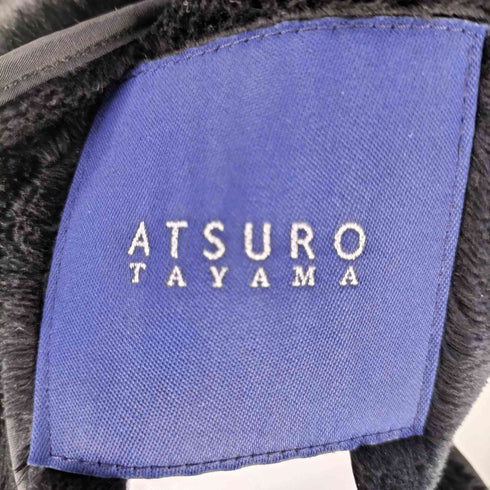 アツロウタヤマ ATSURO TAYAMA フェイクムートン フーデッドジャケット レディース JPN:L