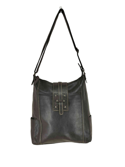 フェイクレザーショルダーバッグ レディース