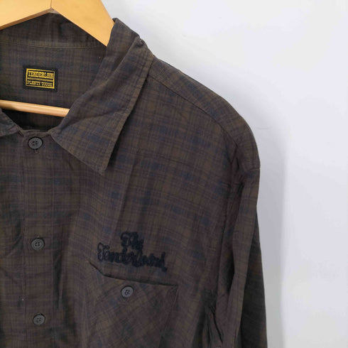 テンダーロイン TENDERLOIN 09ss チェーン刺繍 L/S ワークシャツ メンズ JPN:M