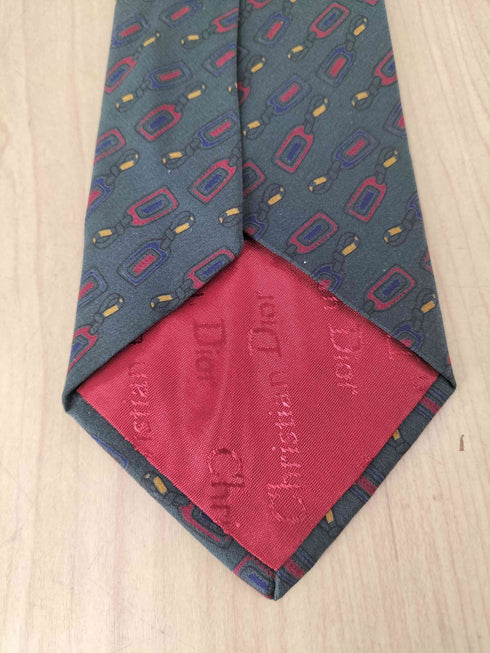 クリスチャンディオール Christian Dior 総柄シルクネクタイ メンズ