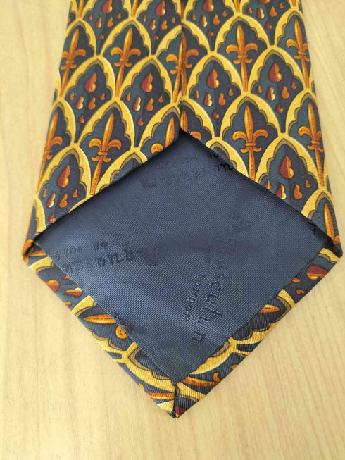 アクアスキュータム AQUASCUTUM 総柄シルクネクタイ メンズ