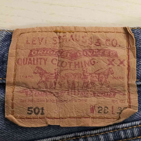 リーバイス Levis 90s フランス製 501 ボタンフライ デニムパンツ メンズ W28 L32