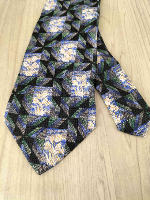 ミッソーニ MISSONI 総柄切替シルクネクタイ メンズ