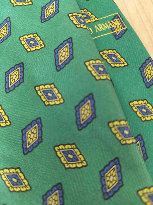 ジョルジオアルマーニ Giorgio Armani ダイヤモンドデザインシルクネクタイ メンズ