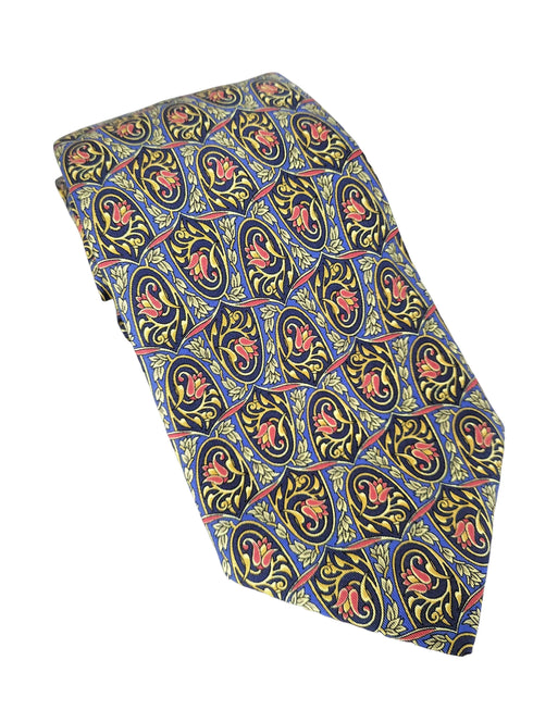 アクアスキュータム AQUASCUTUM フラワー柄シルクネクタイ メンズ