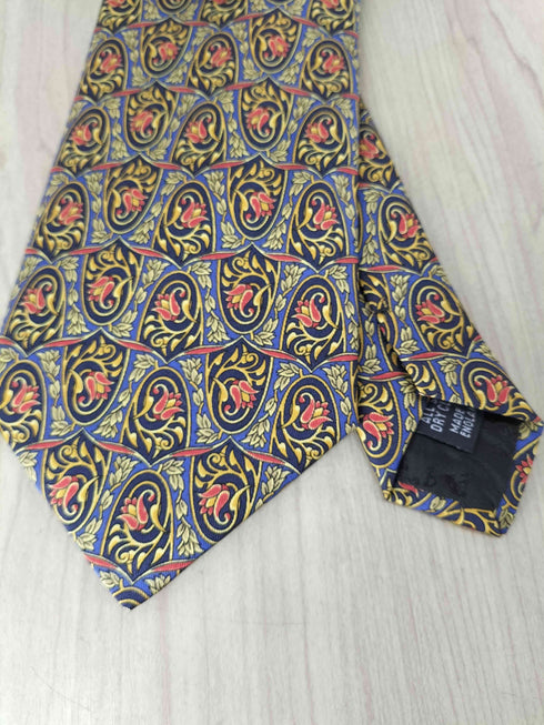 アクアスキュータム AQUASCUTUM フラワー柄シルクネクタイ メンズ