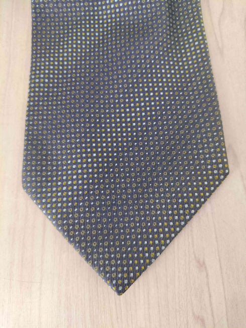 イヴサンローラン Yves Saint Laurent MADE IN ITALY ドット柄シルクネクタイ メンズ