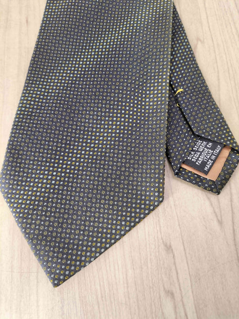 イヴサンローラン Yves Saint Laurent MADE IN ITALY ドット柄シルクネクタイ メンズ