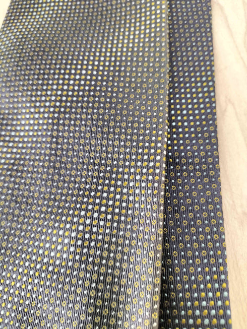 イヴサンローラン Yves Saint Laurent MADE IN ITALY ドット柄シルクネクタイ メンズ