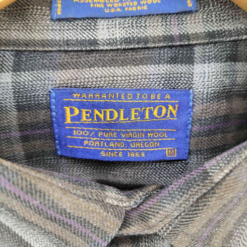 ペンドルトン PENDLETON WESTWRN ZEPHYR メキシコ製 ウール チェックシャツ メンズ import:M