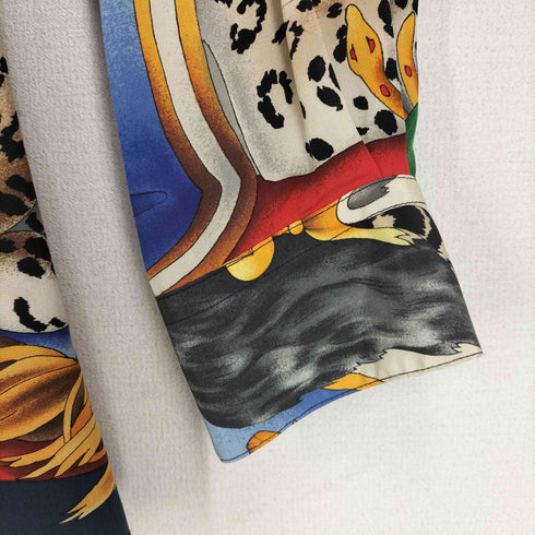 レオナール LEONARD イタリア製 シルク100% 総柄 L/S シャツ レディース