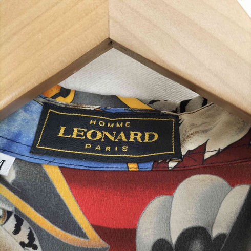 レオナール LEONARD イタリア製 シルク100% 総柄 L/S シャツ レディース