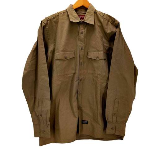 シュプリーム Supreme 90-00S USA製 紙タグ PJC-W-23402 ミリタリー ワーク シャツ メンズ import:L