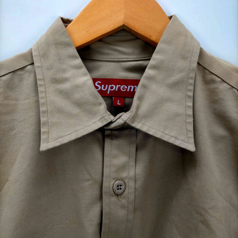 シュプリーム Supreme 90-00S USA製 紙タグ PJC-W-23402 ミリタリー ワーク シャツ メンズ import:L