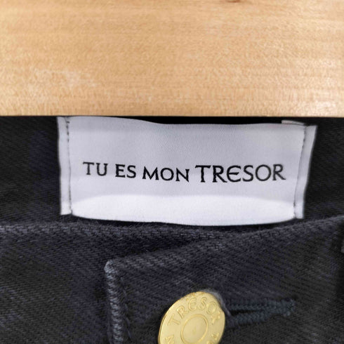 トゥエモントレゾア Tu es mon TRESOR × ё BIOTOP Stalght Soft Flare Denim LG28 ソフトフレア ジッパーフライ デニムパンツ レディース 24