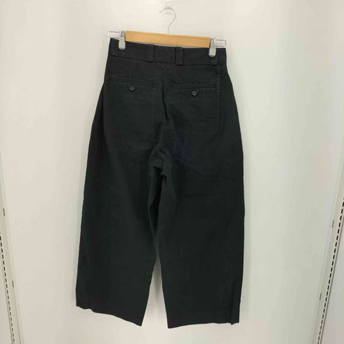 エイティーズ EYTYS CHINO PANTS SCOUT BLACK ワイドシルエット タックデザイン チノスラックスパンツ レディース W34 M44