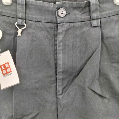 エイティーズ EYTYS CHINO PANTS SCOUT BLACK ワイドシルエット タックデザイン チノスラックスパンツ レディース W34 M44