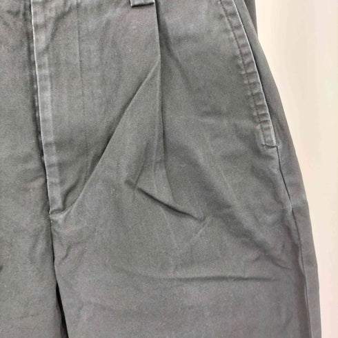 エイティーズ EYTYS CHINO PANTS SCOUT BLACK ワイドシルエット タックデザイン チノスラックスパンツ レディース W34 M44