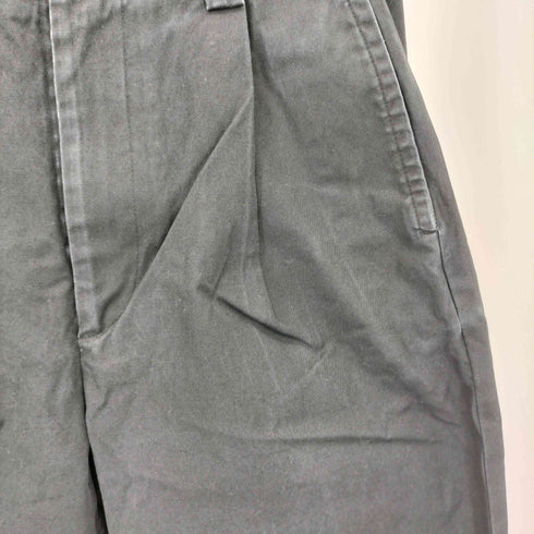 エイティーズ EYTYS CHINO PANTS SCOUT BLACK ワイドシルエット タックデザイン チノスラックスパンツ レディース W34 M44