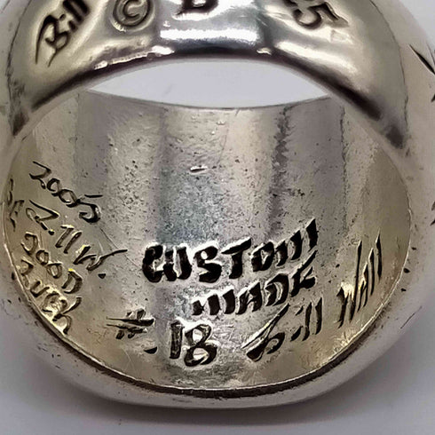 ビルウォールレザー BILL WALL LEATHER 00S ♯18 PIRATE RING パイレーツ リング SV925 ルビー メンズ 18.5号