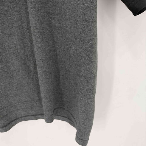 ハーレーダビッドソン HARLEY-DAVIDSON 00s USA製 ロゴフロッキープリント ラグランスリーブ クルーネック S/S Tシャツ Y2K メンズ import:XL