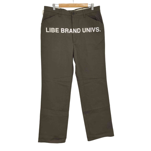 ライブブランドユニバース LIBE BRAND UNIVS ロゴプリント ワークパンツ メンズ 36