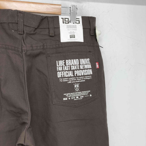 ライブブランドユニバース LIBE BRAND UNIVS ロゴプリント ワークパンツ メンズ 36