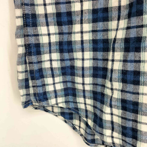 ブルーブルー BLUE BLUE レーヨンリネン ウエスタンチェックシャツ メンズ JPN:1
