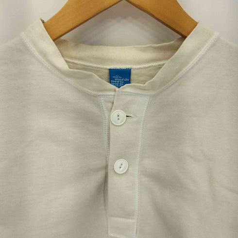 グッドオン good on ヘンリーネック フェード加工 長袖Tシャツカットソー メンズ S