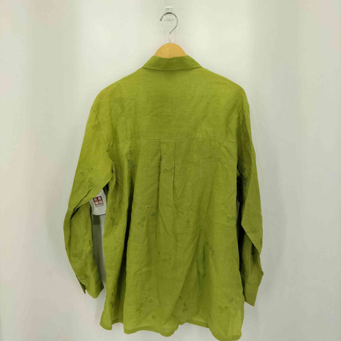 Ann Gerlin 花柄刺繍 リネン L/S シャツ メンズ