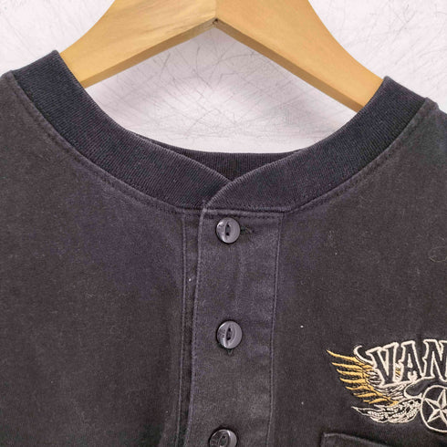 バンソン VANSON 刺繍デザイン S/S ヘンリーネックTシャツ メンズ JPN:L
