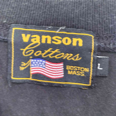 バンソン VANSON 刺繍デザイン S/S ヘンリーネックTシャツ メンズ JPN:L