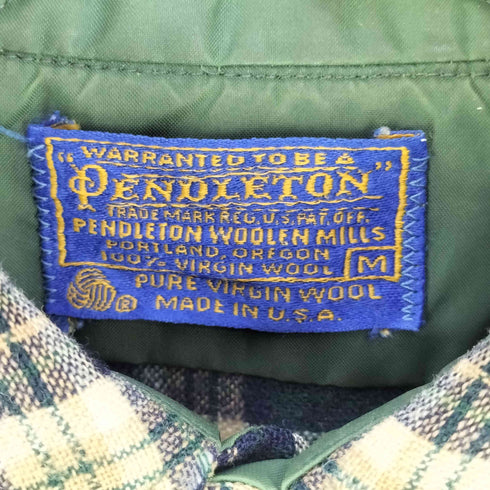 ペンドルトン PENDLETON 70S チェック レギュラーカラー チェックシャツ メンズ import:M