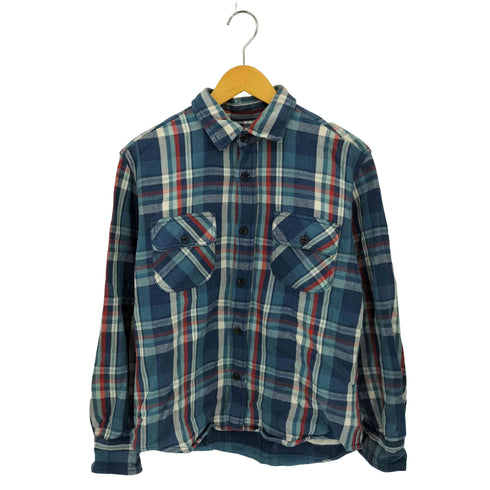アルカルザ ALCARZA HEAVY FLANNEL ヘビーフランネル ダブルフェイス チェックシャツ メンズ M