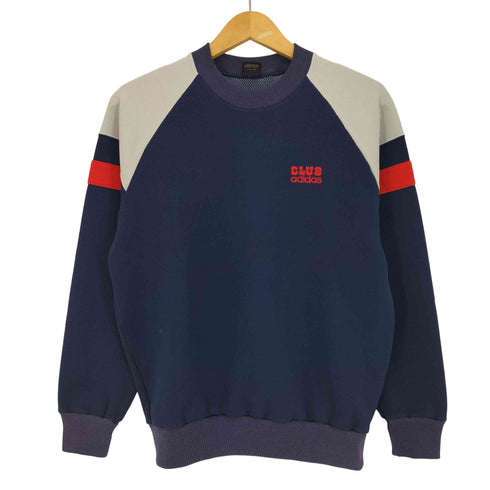 アディダス adidas CLUB 80s デサント製 ロゴ刺繍 プルオーバー ジャージ スウェット メンズ 90-4