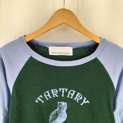 ダイエットブッチャー DIET BUTCHER L/S Docking raglan T-shirt ドッキング ラグラン ロングスリーブTシャツ メンズ JPN:1
