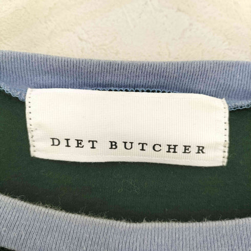 ダイエットブッチャー DIET BUTCHER L/S Docking raglan T-shirt ドッキング ラグラン ロングスリーブTシャツ メンズ JPN:1